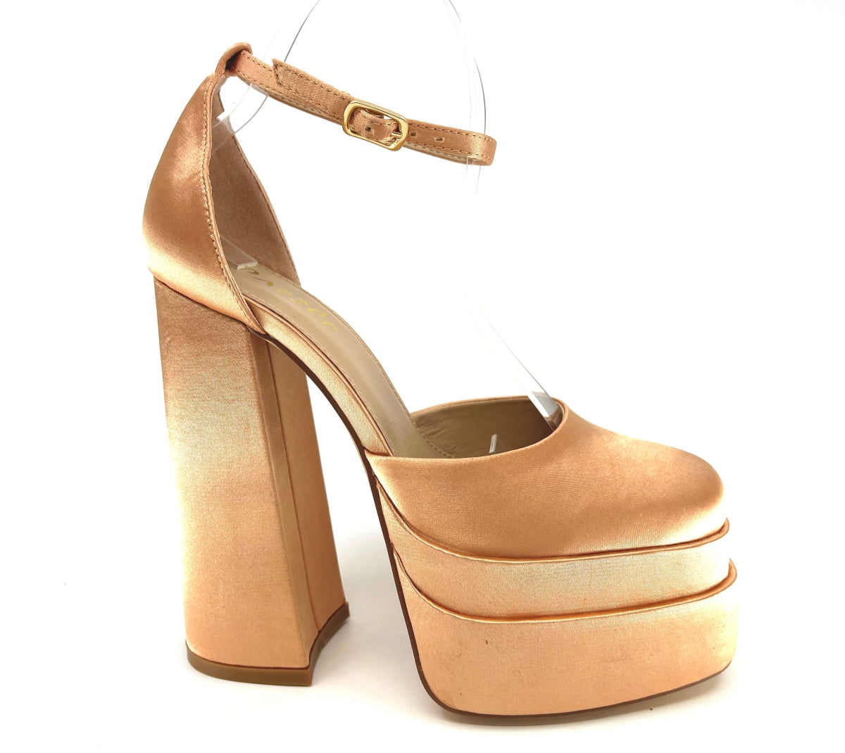 "Chere" Fabric Nude Platform Heels