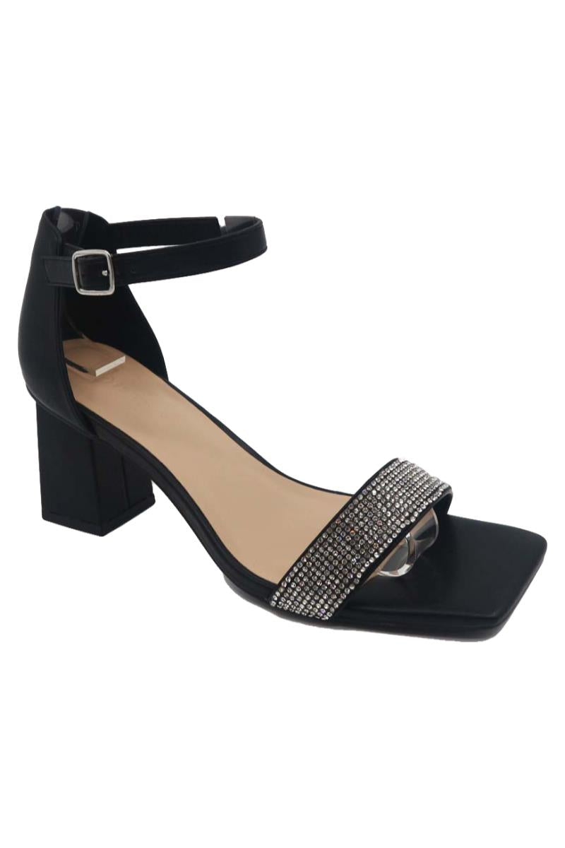 "Tania" Black Low Heels