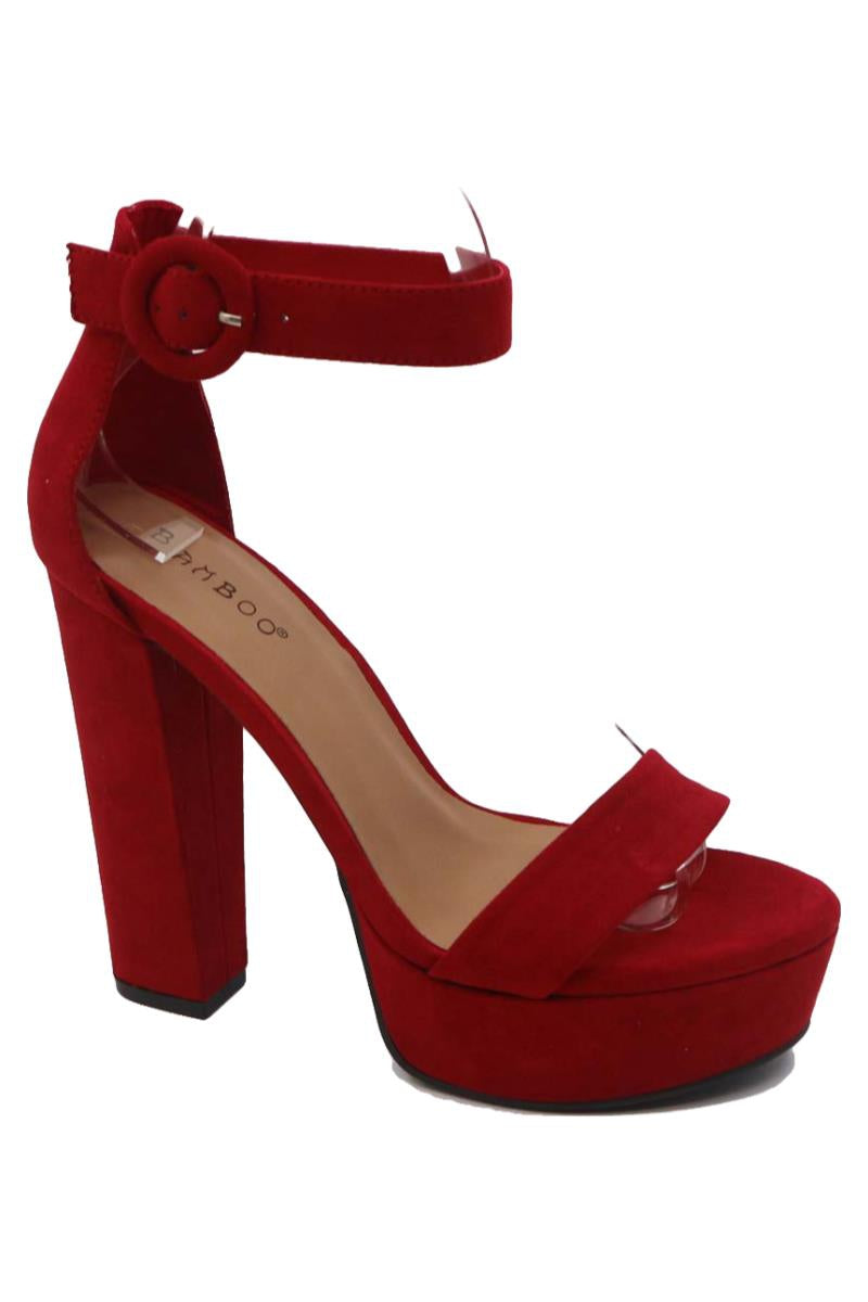"Zaria" Red Platform Heels