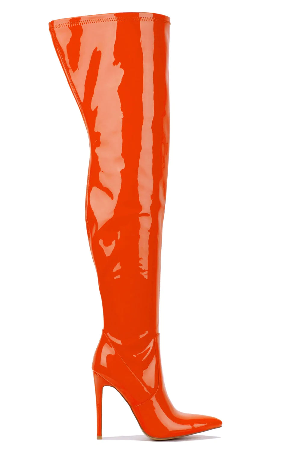 "Yuli" Blood Orange Thigh High Boots