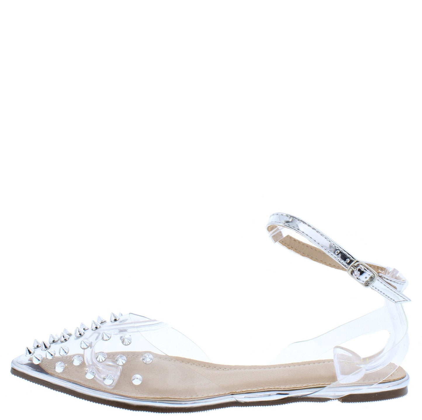 "Angie" Clear Stud Flats