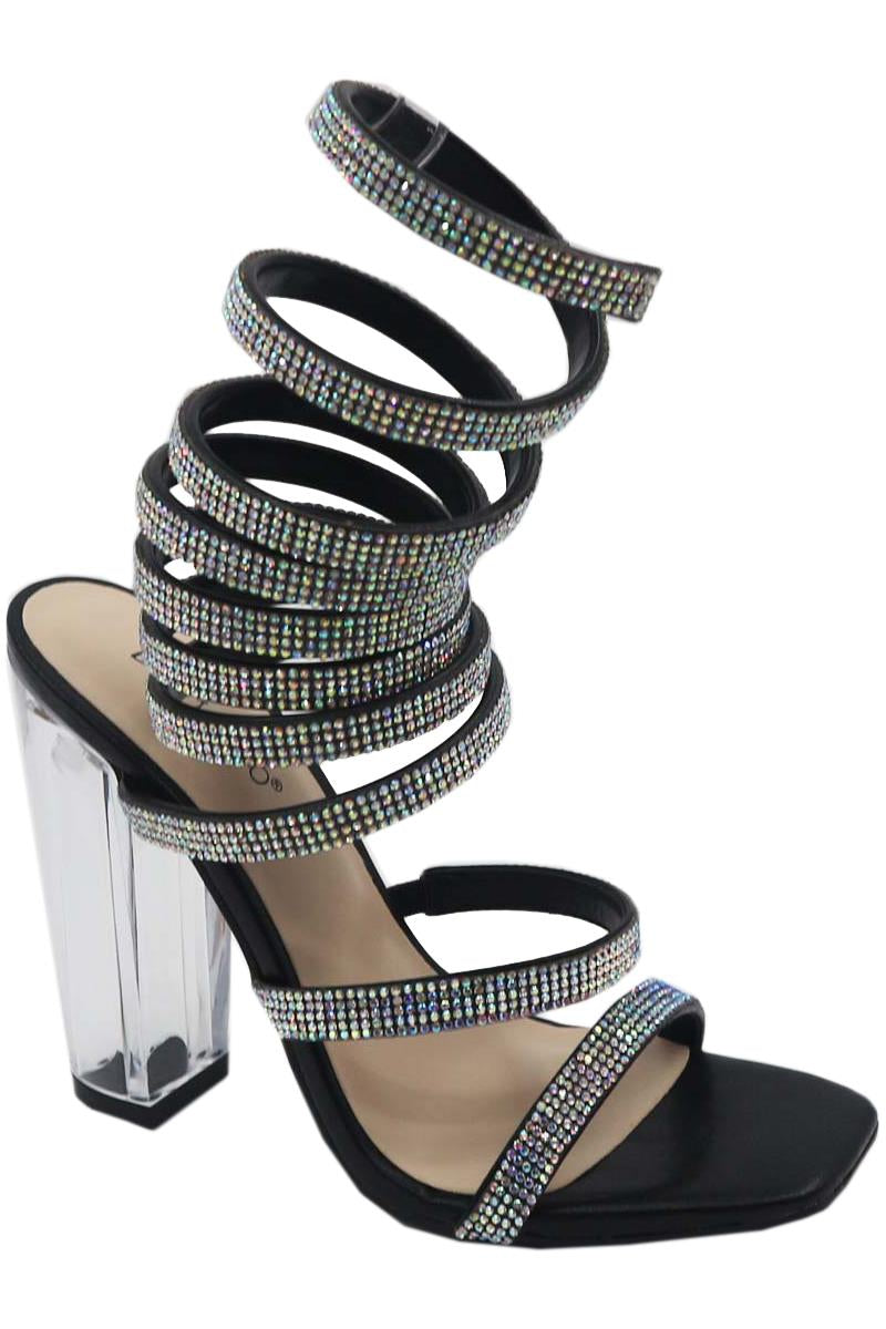 "Hazel" Black Block Heels