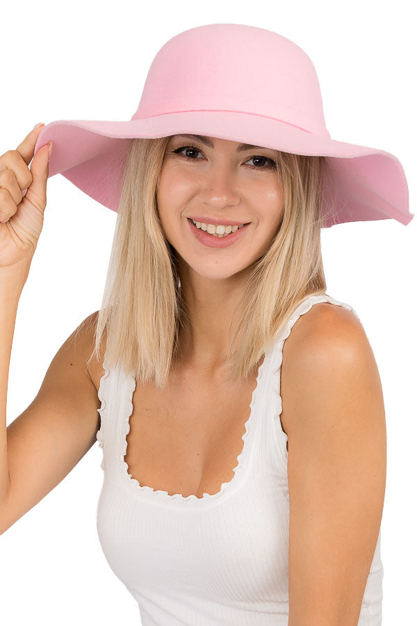 "Farrah" Felt Floppy Hat