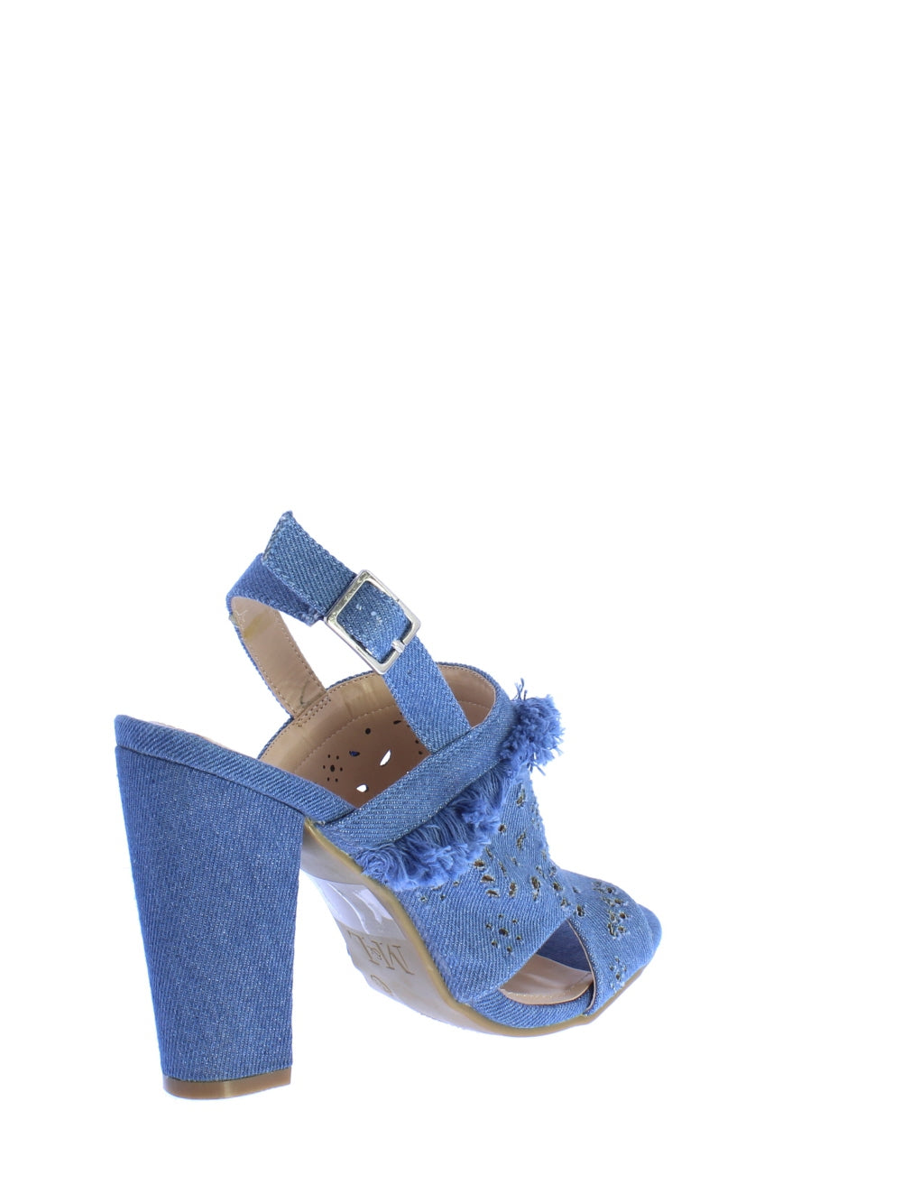 "Clarissa" Denim Block Heels