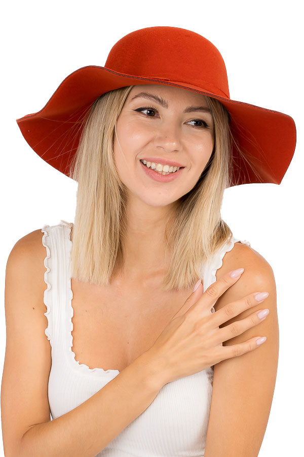 "Farrah" Felt Floppy Hat