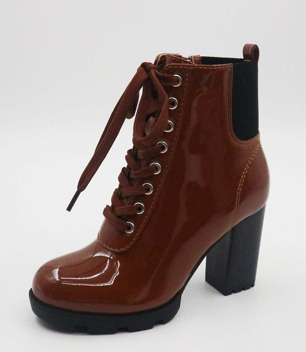 "Nicole" Cognac Booties