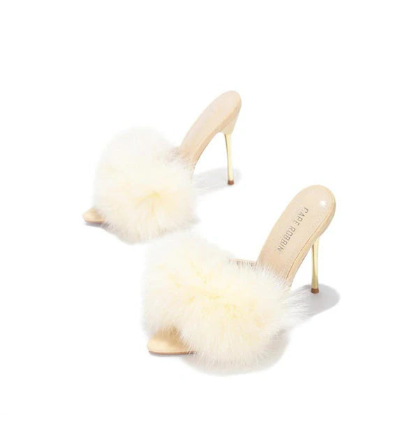"Fran" Faux Fur Heels