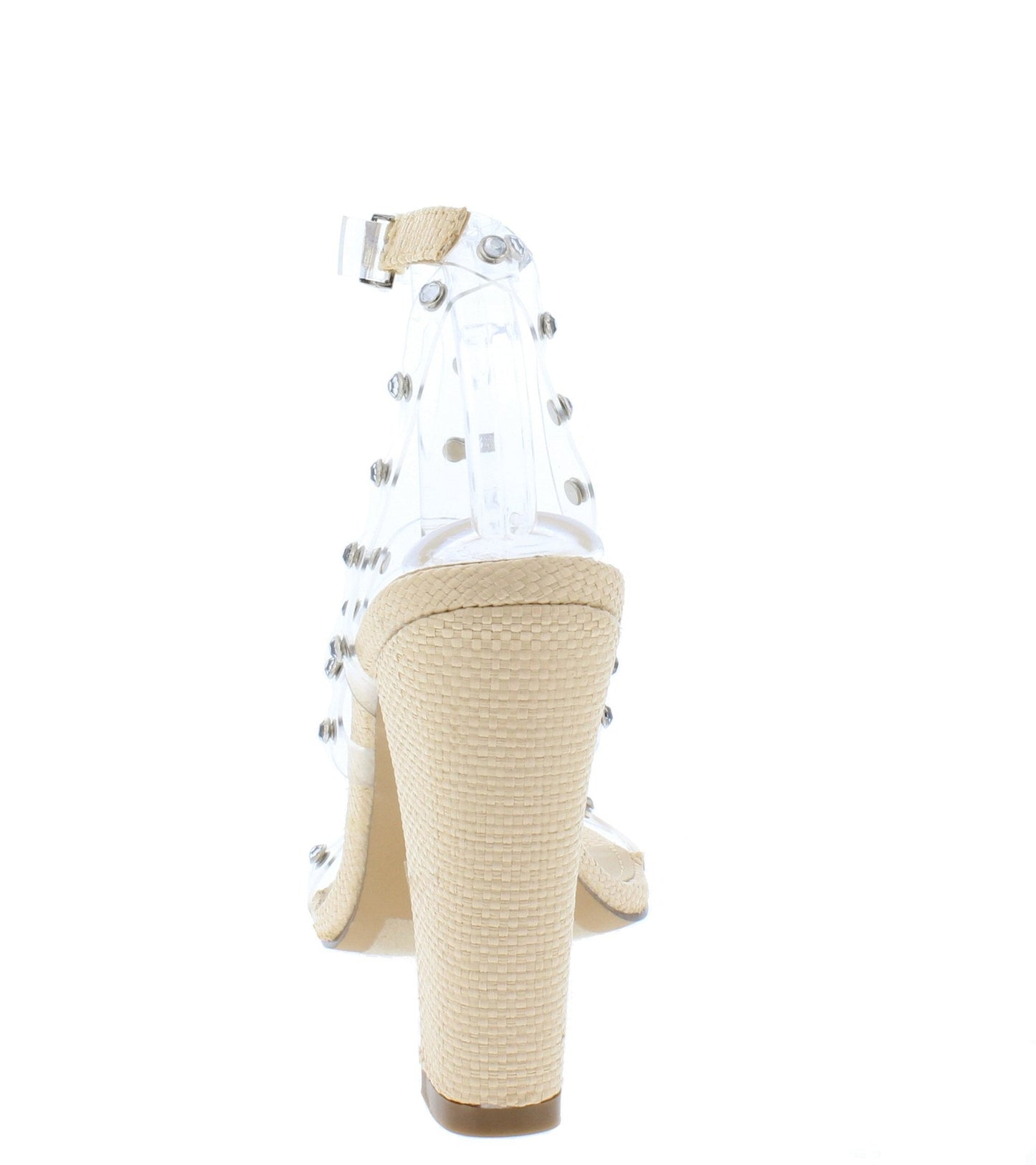 "Donna" Clear Studded Heels