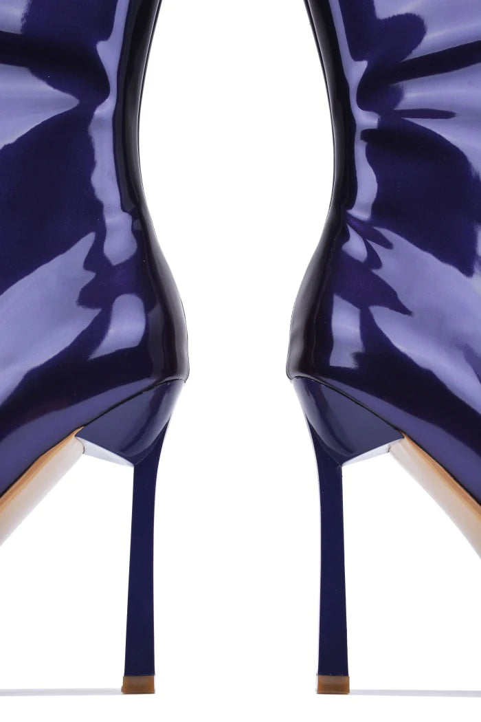 "Lucy" Purple Metallic Boots