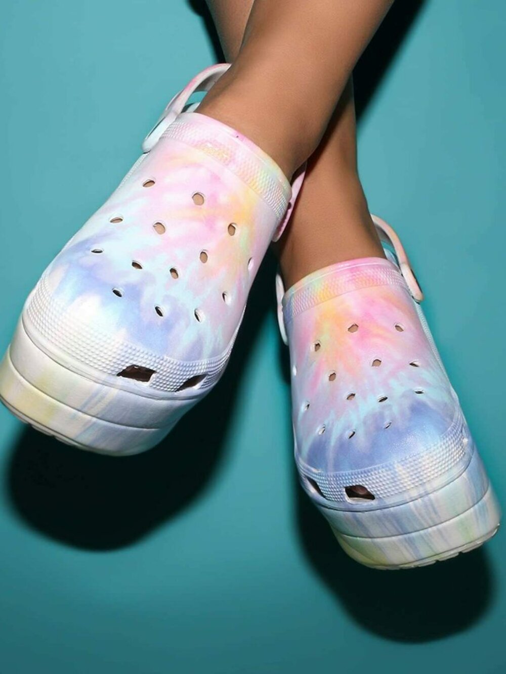 "Tanya" Tie-Dye Platform Clogs