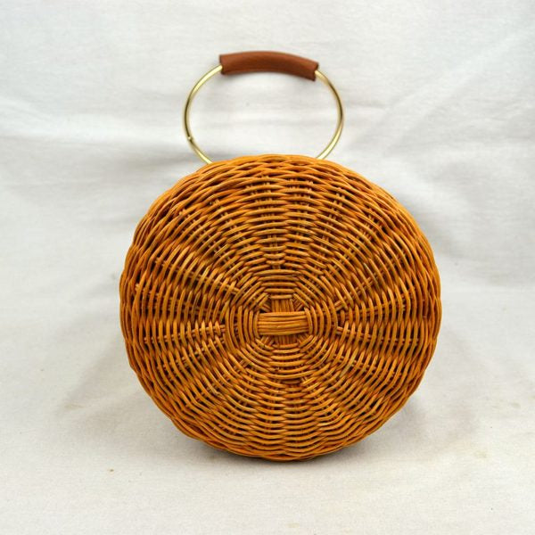 "Jada" Barrel Straw Handbag