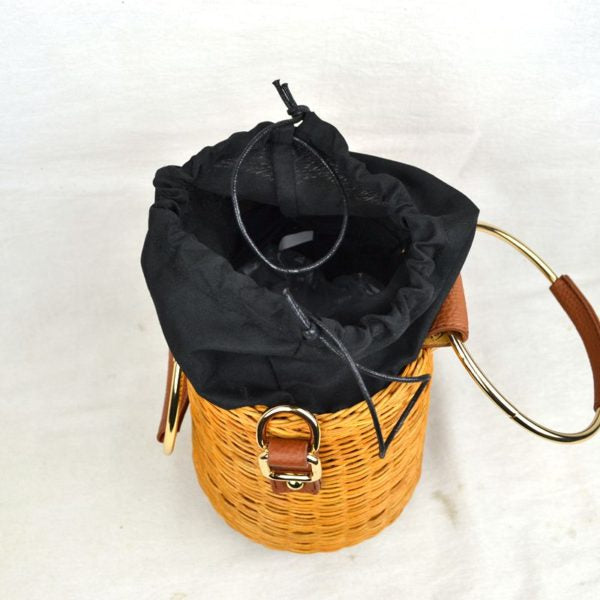 "Jada" Barrel Straw Handbag