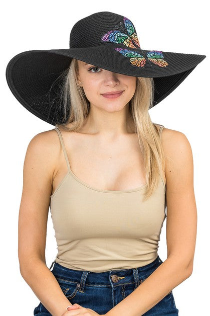 "Lola" Butterfly Straw Hat