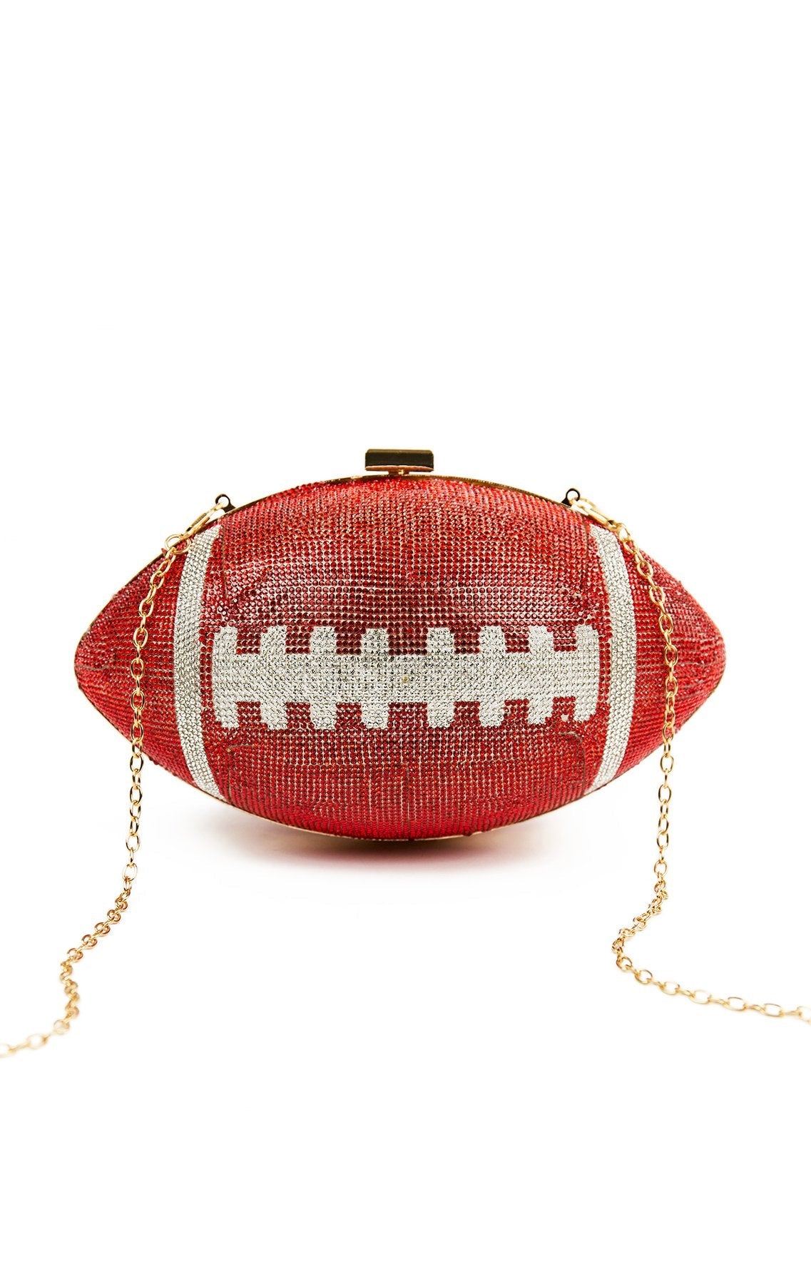 "Brady" Jeweled Football Clutch