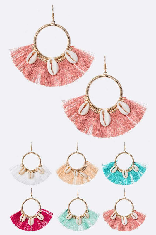 Tassel Seashell Earrings