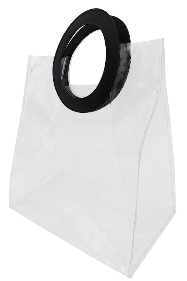 "Cherry" Clear Ring Handle Tote Bag