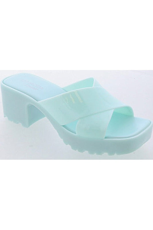 "Tiana" Mint Platform Sandals