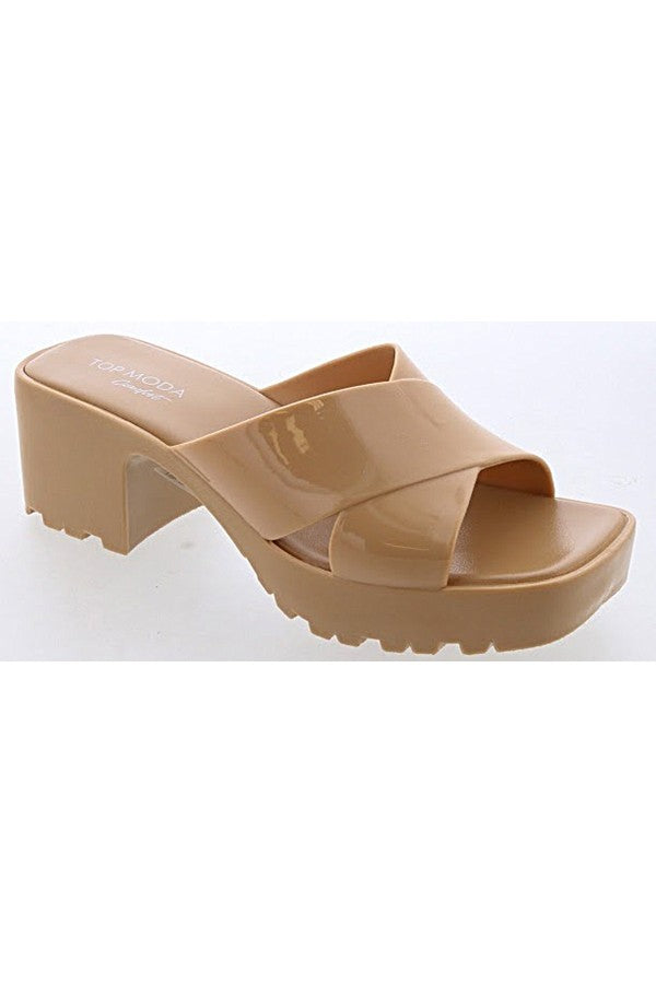 "Tiana" Tan Platform Sandals