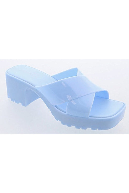 "Tiana" Blue Platform Sandals