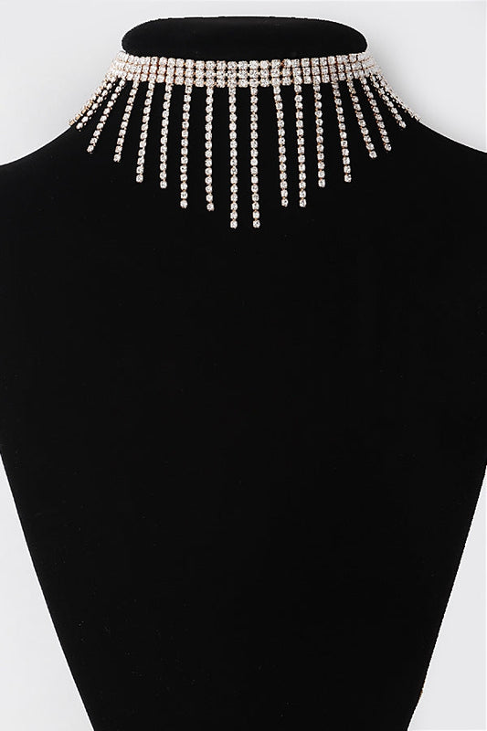 Jeweled Fringe Choker