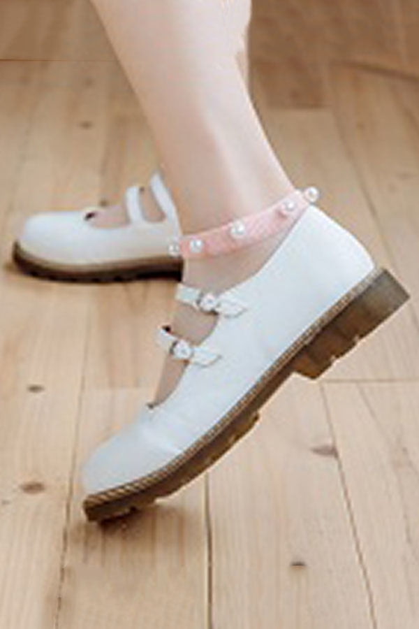 Sheer Pearl Ankle Socks