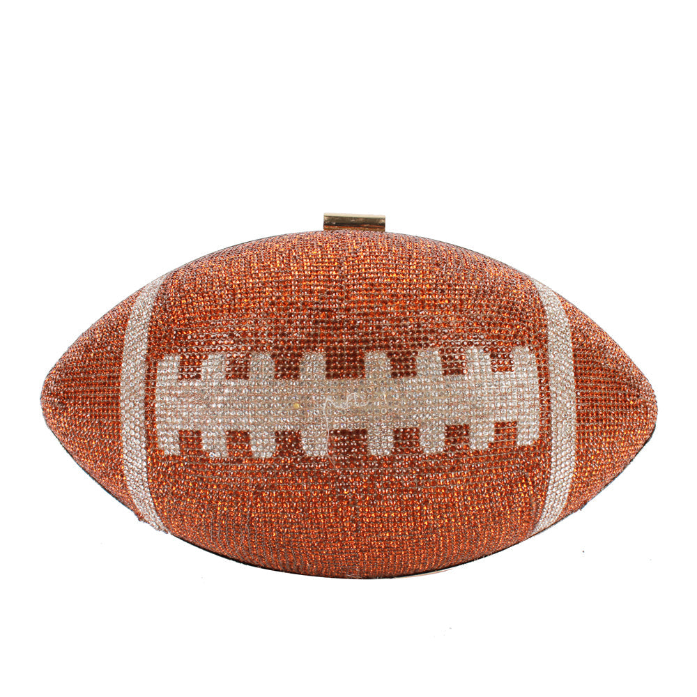 "Brady" Jeweled Football Clutch