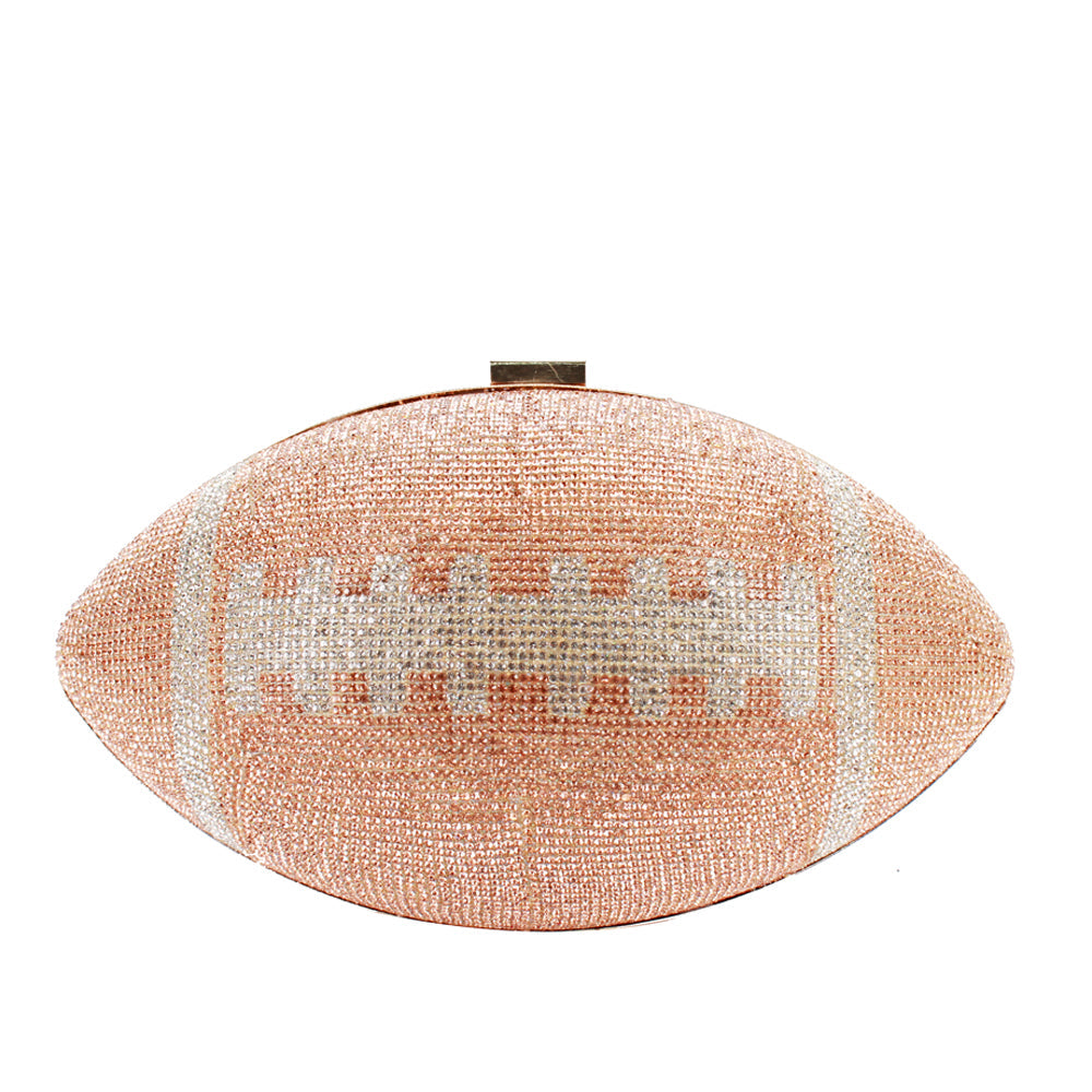 "Brady" Jeweled Football Clutch