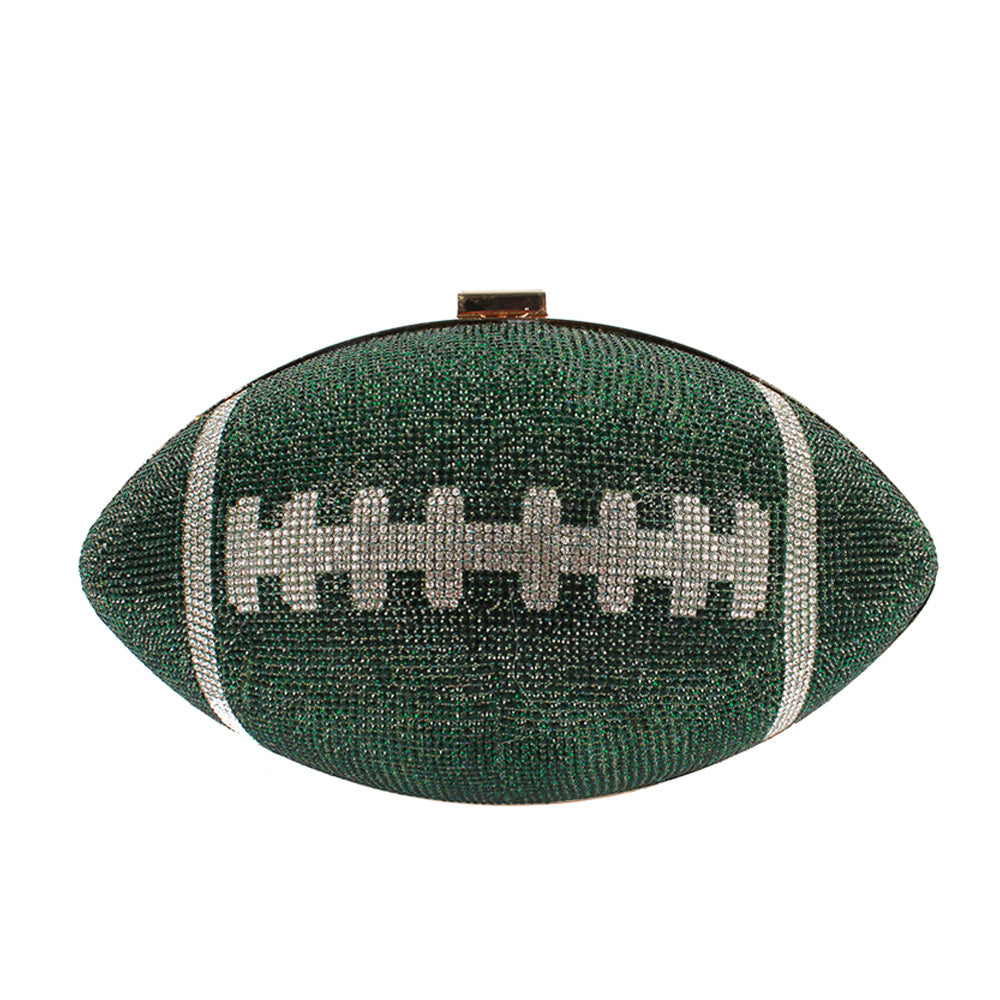 "Brady" Jeweled Football Clutch