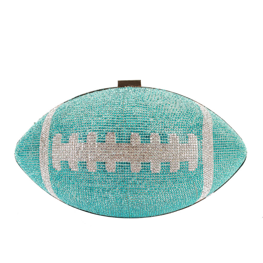 "Brady" Jeweled Football Clutch