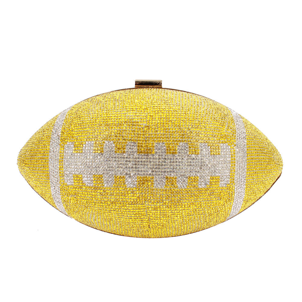 "Brady" Jeweled Football Clutch