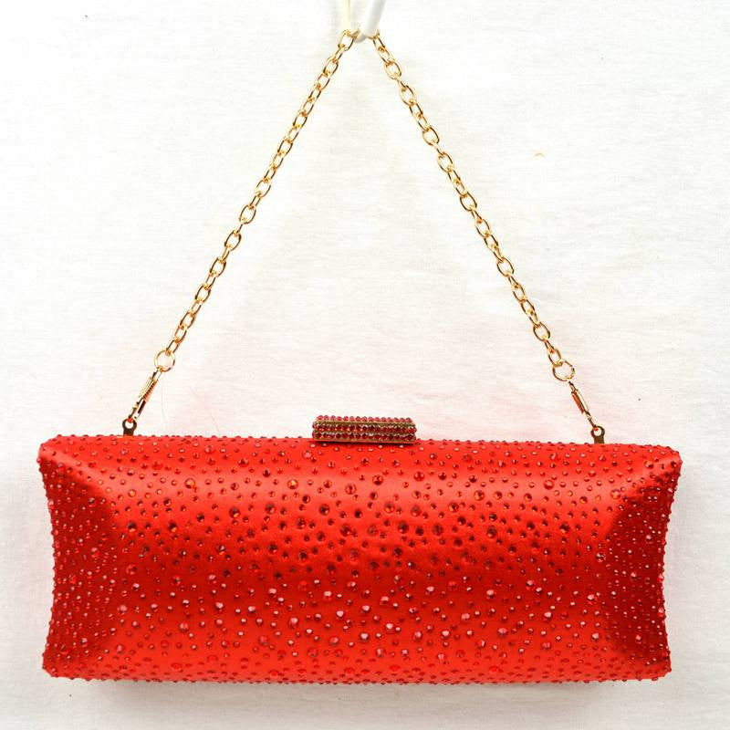 "Evelyn" Jeweled Long Clutch