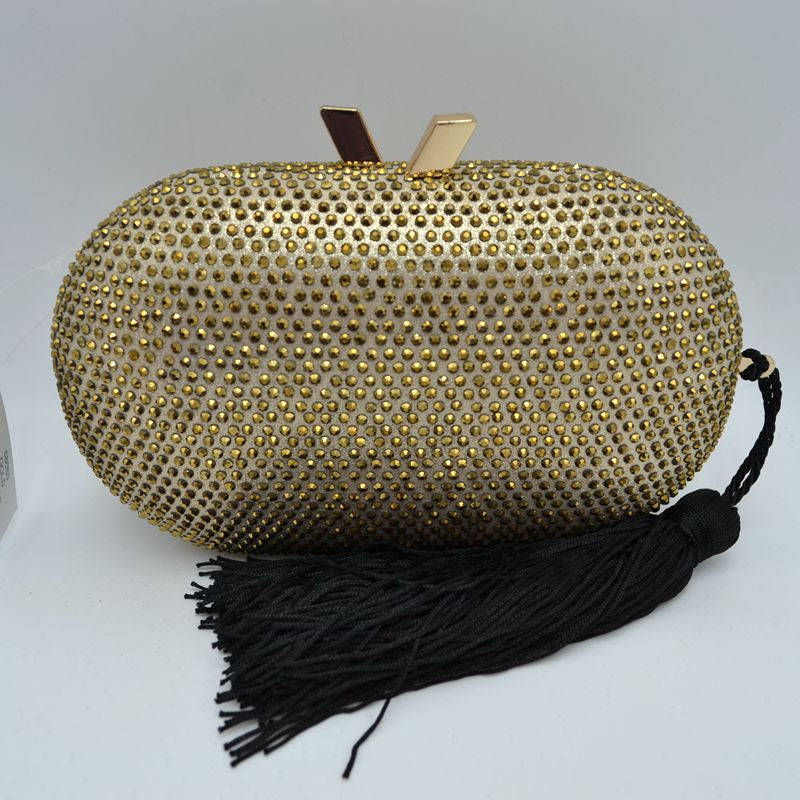 "Donna" Jeweled Pill Shaped Clutch