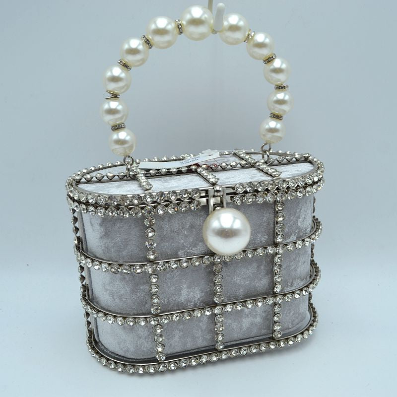 "Rosaline" Jeweled Cage Handbag