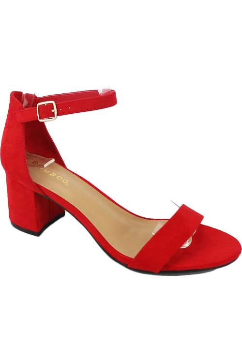 "Wiley" Red Block Heels
