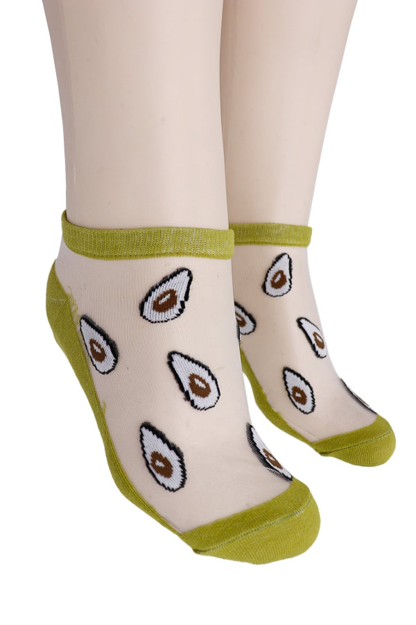 Sheer Fruit Ankle Socks