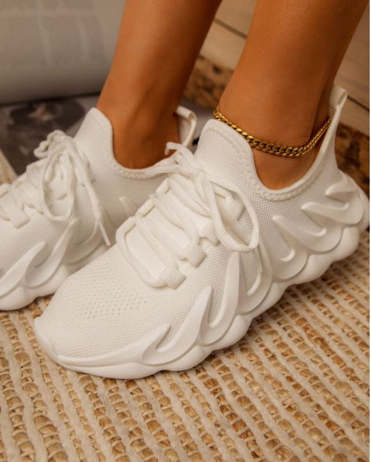 "Zaida" White Sneakers