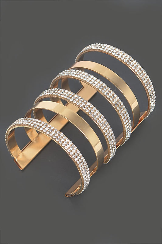 Open Jeweled Cuff Bracelet