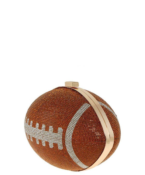 "Brady" Jeweled Football Clutch