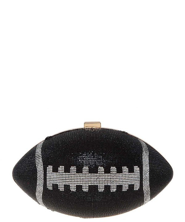 "Brady" Jeweled Football Clutch