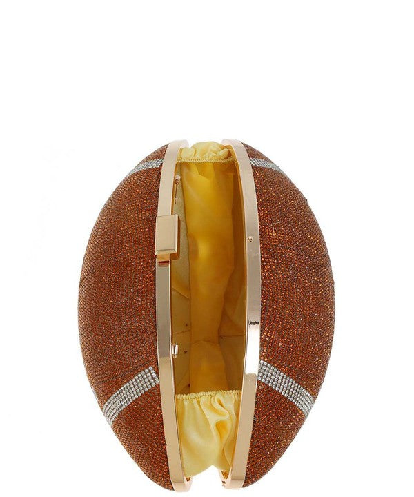 "Brady" Jeweled Football Clutch