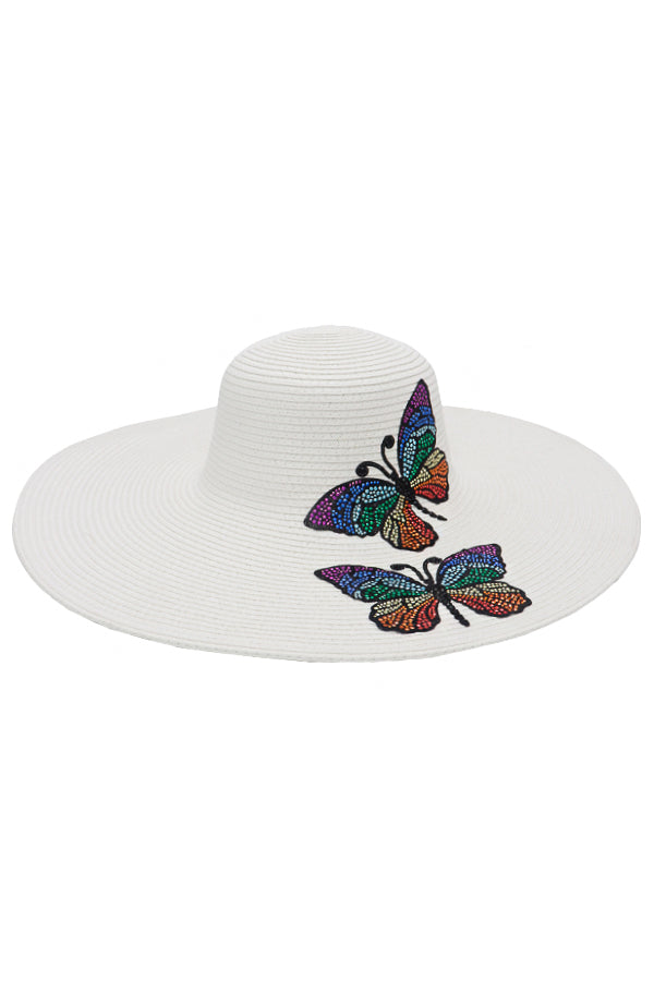 "Lola" Butterfly Straw Hat