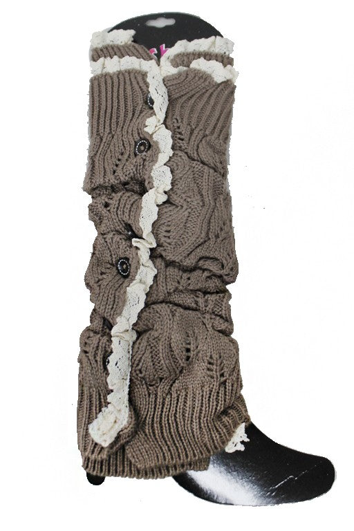Knitted Button Down Leg Warmers