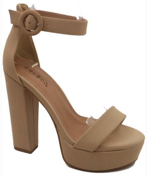 "Zaria" Nude Platform Heels