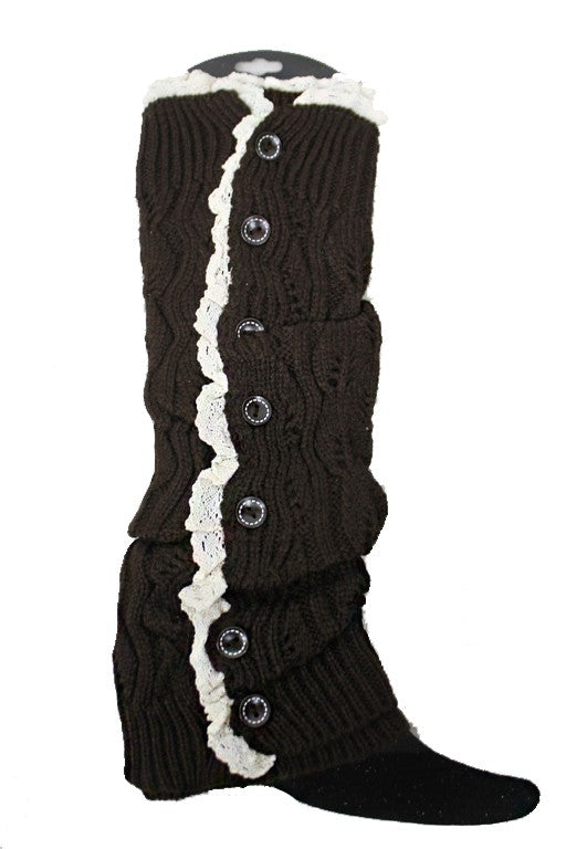 Knitted Button Down Leg Warmers
