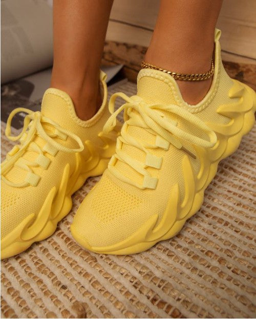 "Vaida" Yellow Sneakers