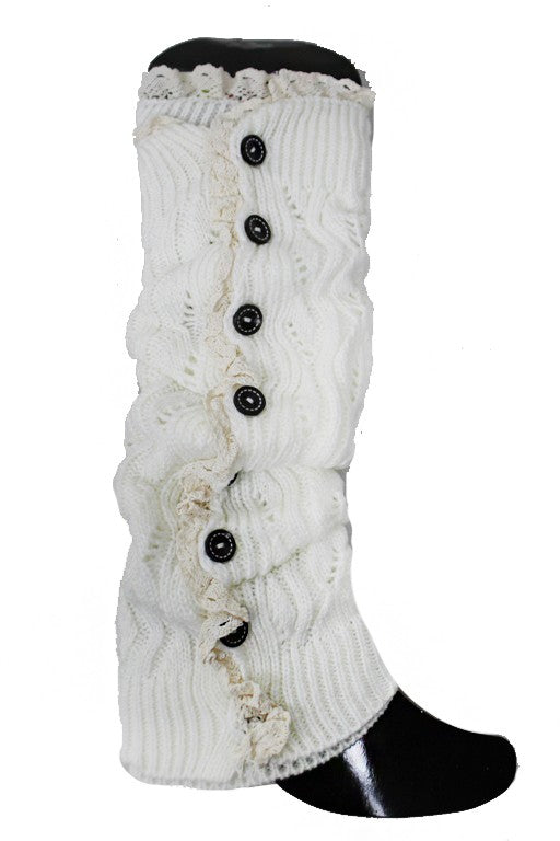 Knitted Button Down Leg Warmers