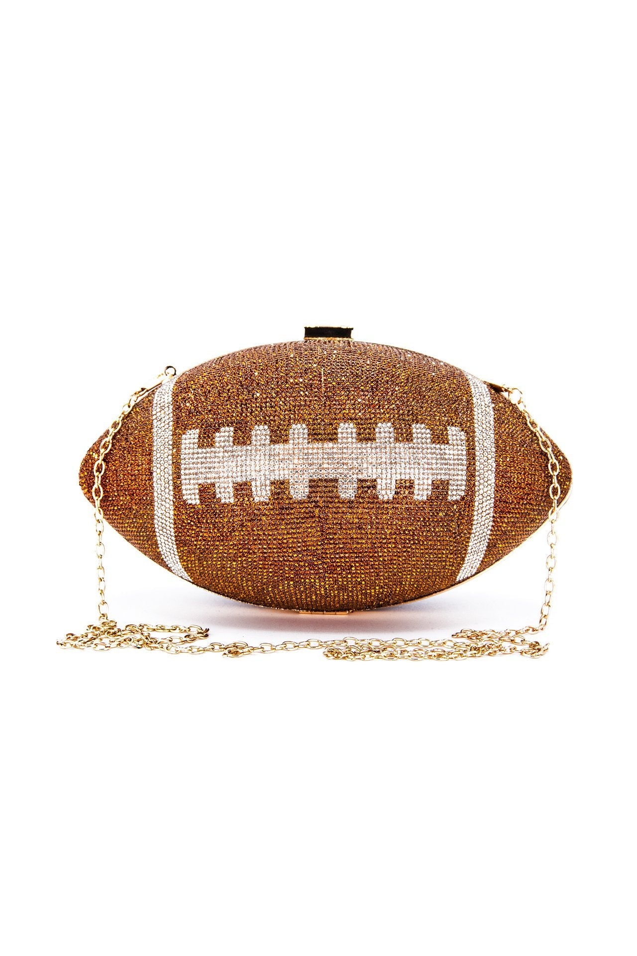 "Brady" Jeweled Football Clutch