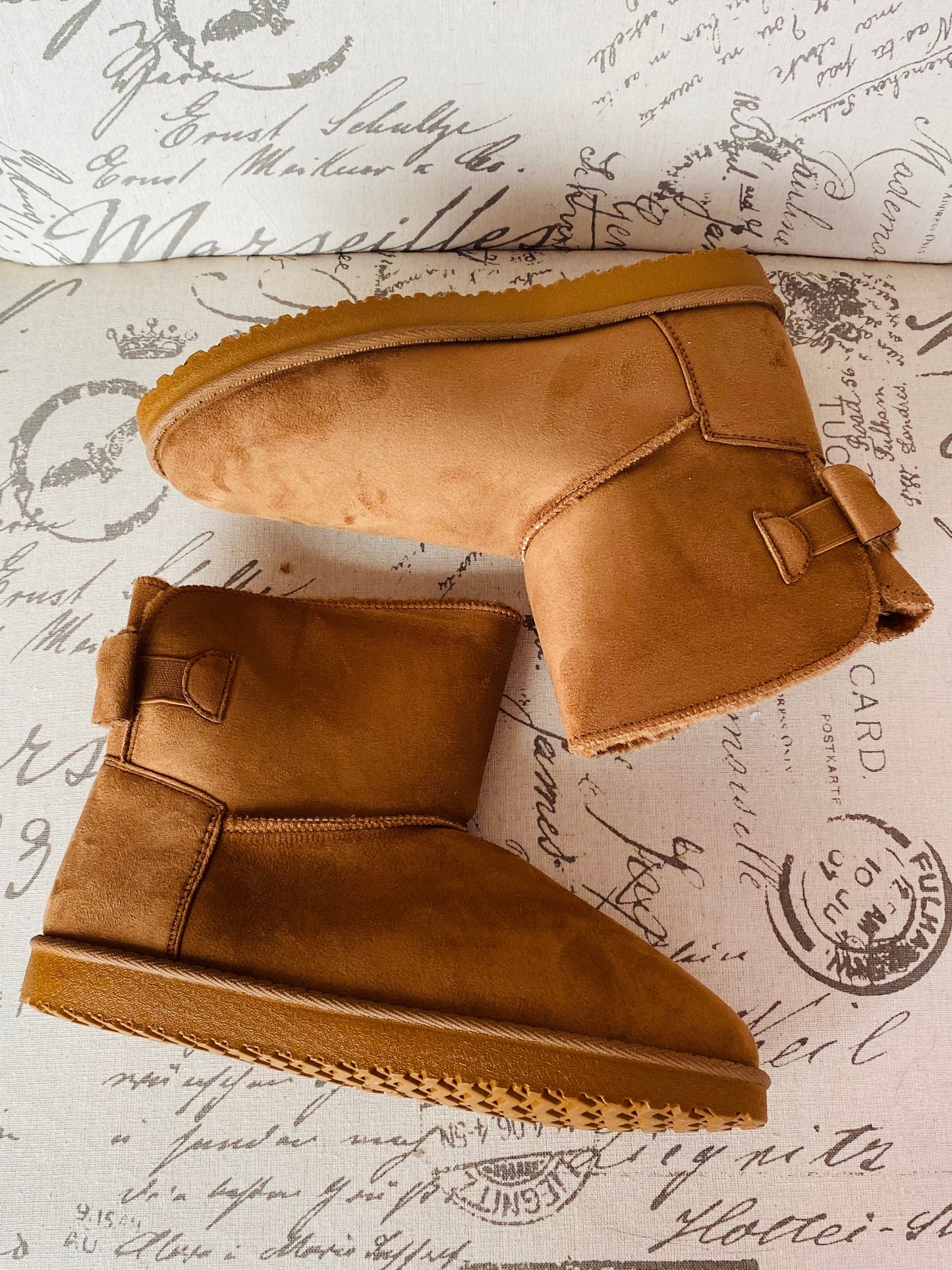 "Bronx" Tan Warm Ankle Boots