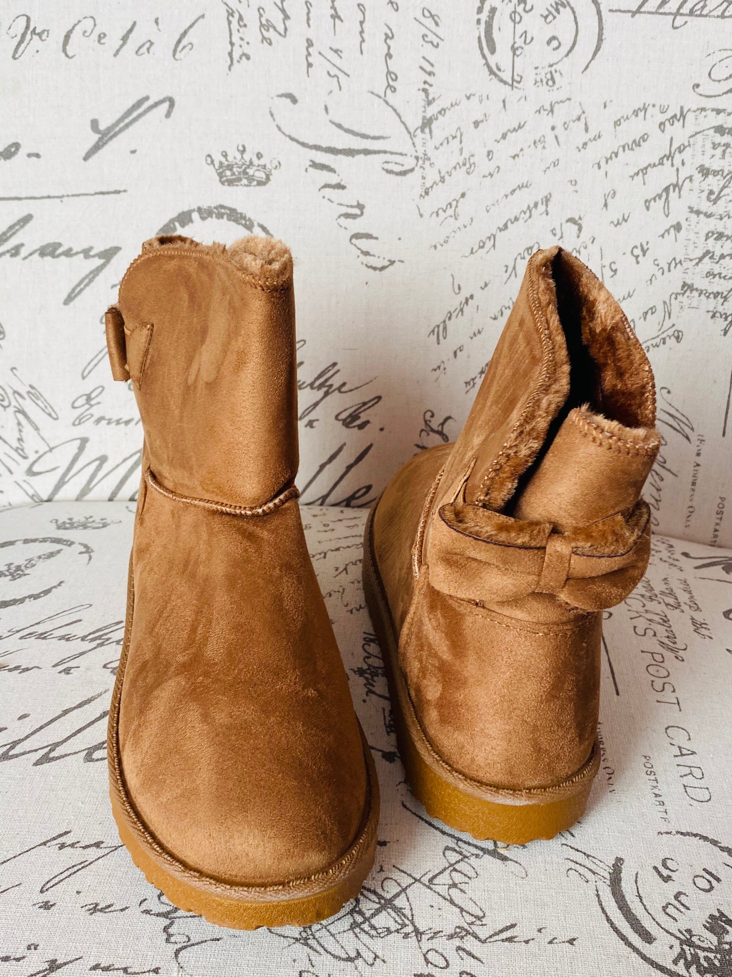 "Bronx" Tan Warm Ankle Boots