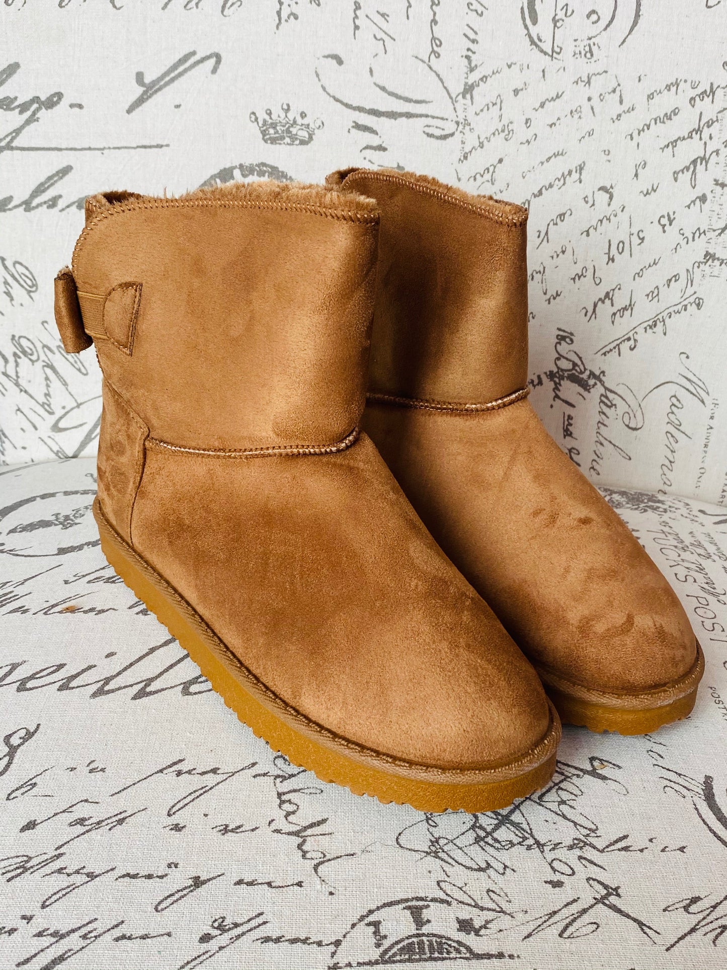 "Bronx" Tan Warm Ankle Boots